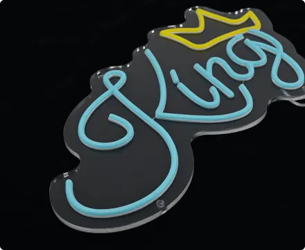 Transparent Acrylic Backboard Neon Signs