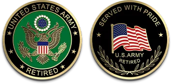 Retired custom army coins design template Retired custom army coins design template