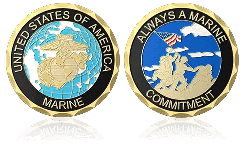 Always A Marine Custom Coins