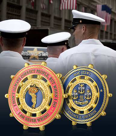 Custom USN Chief Coins