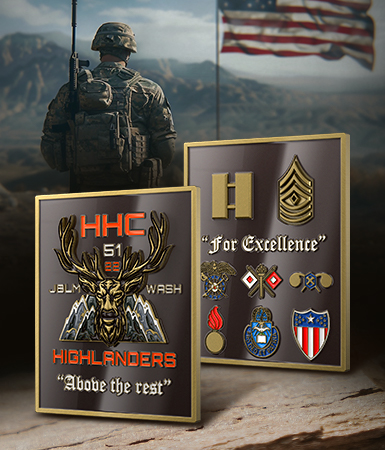 Custom JBLM Army Base Coins