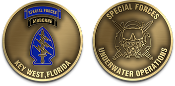 Airborne custom army coins design template