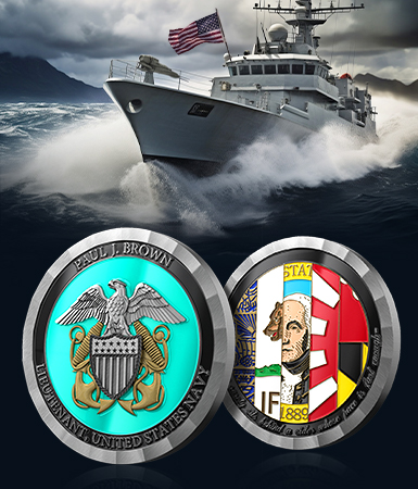 Custom Navy Lieutenant Challenge Coins