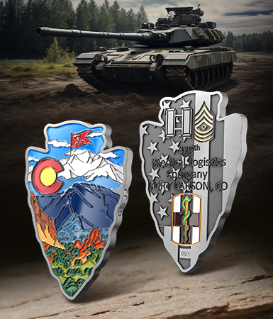 Custom 418th Medical Logitics Army Coins