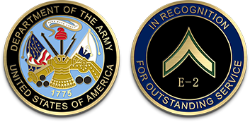 American custom army coins design template