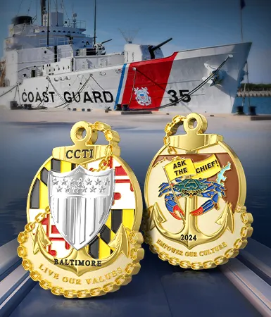 Custom CCTI Baltimore Coast Guard Coins