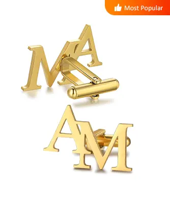 Monogrammed Cufflinks with Initials