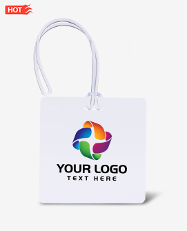 Full Color Square Plastic Luggage Tags With Strap
