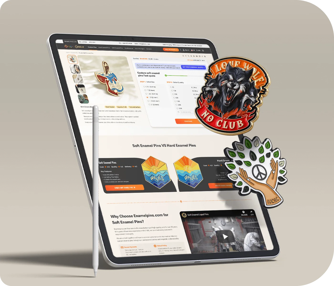 custom pin badges in bulk