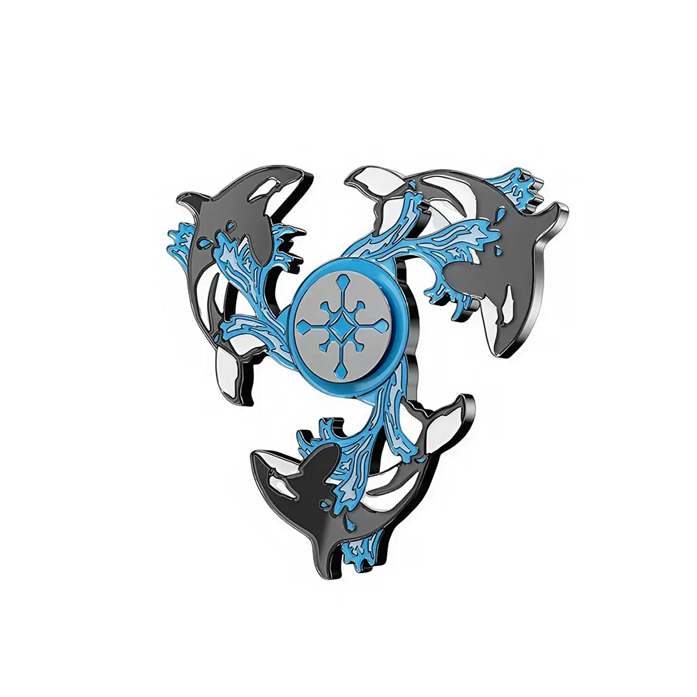 Customized Killer Whale enamel fidget spinners 20240318Fx86Yfx 副本