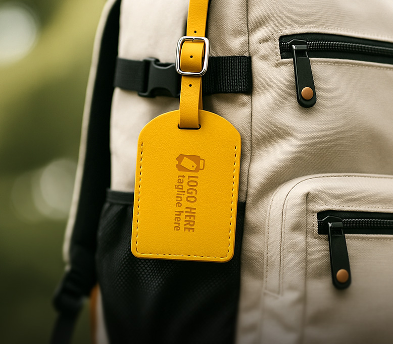 Yellow Bag Tag with Logo Yellow Bag Tag with Logo