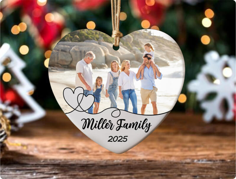 Love Family Photo Ornaments