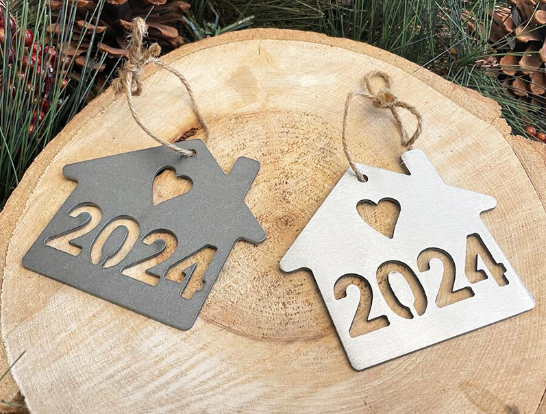 laser cut house ornaments