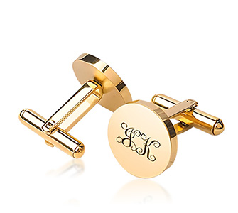 Engraved Classic Metal Cufflinks