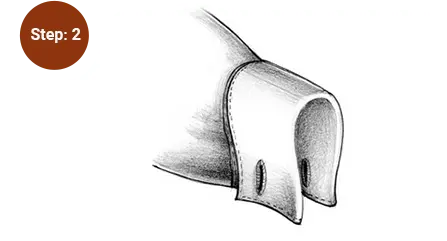 Align the two armholes.