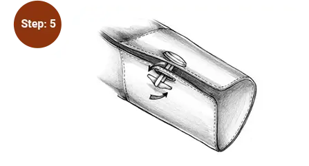 Move the cufflink tail back to the horizontal locking position to secure it.
