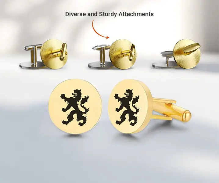 Custom Made Cufflinks with Attachments