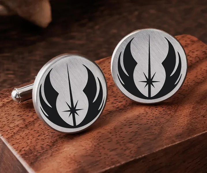 Jedi Logo Cufflinks with High-Quality Metal