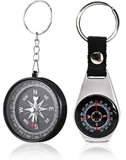 Custom logo compass keyrings Custom logo compass keyrings