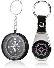 Custom logo compass keyrings