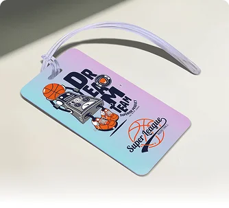 Advertising Large Plastic Luggage Tags with Plastic Loops