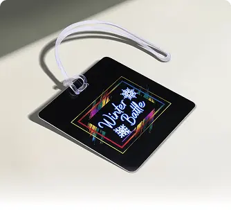 Custom Square Plastic Luggage Tags with Plastic Loops in Bulk Custom Square Plastic Luggage Tags with Plastic Loops in Bulk