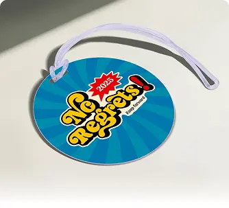 Personalised Circle Plastic Luggage Tags with Custom Logo Personalised Circle Plastic Luggage Tags with Custom Logo