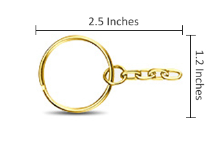 Gold Split Ring with Short Chain