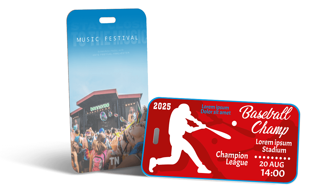 Portrait and Landscape Layout for Personalized Luggage Tags