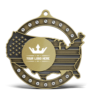 Custom Medals with Rhinestones