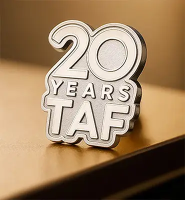 Custom Die-Struck Pins for anniversary