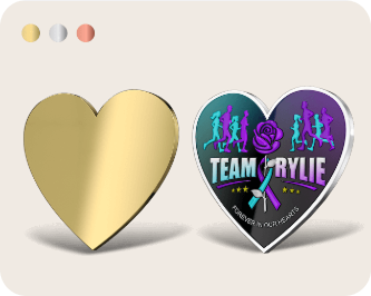 Heart Shape Custom Pins