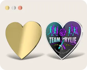 Heart Shape Custom Pins