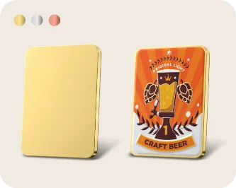 Rectangle Shape Custom Pins