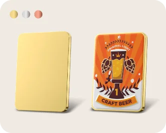 Rectangle Shape Custom Pins