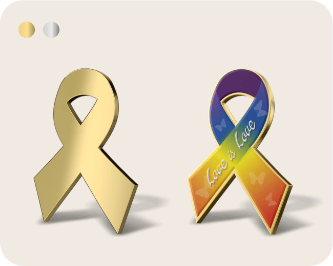 Ribbon Shape Custom Pins