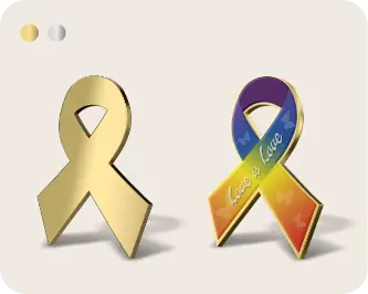 Ribbon Shape Custom Pins