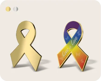 Ribbon Shape Custom Pins