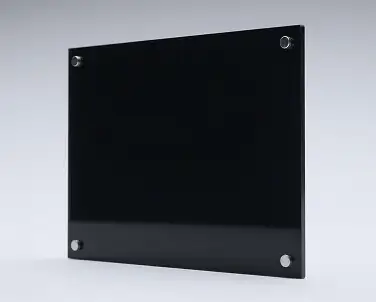 black acrylic signs