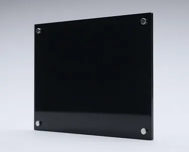 black acrylic signs