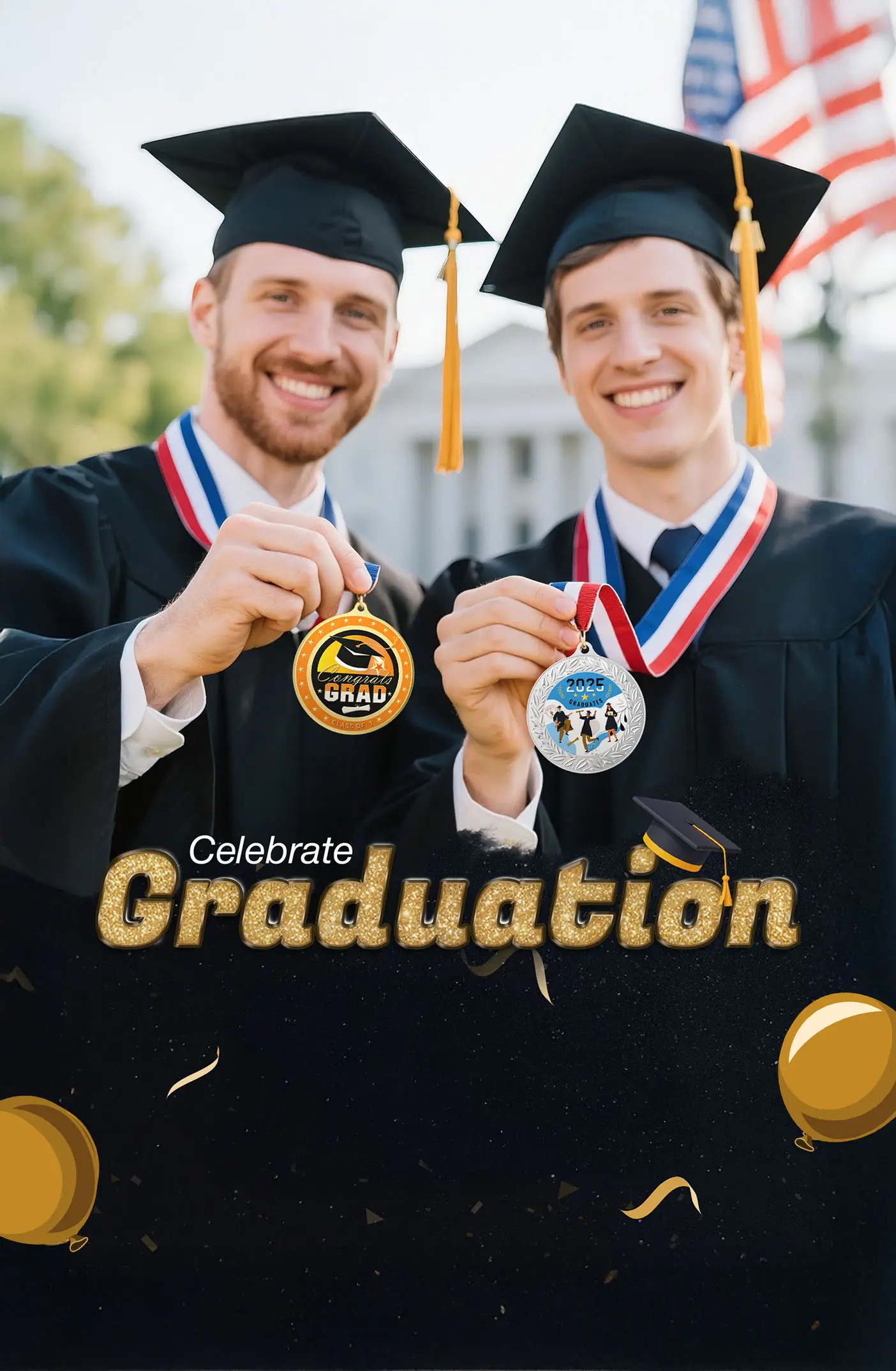 graduation medallions