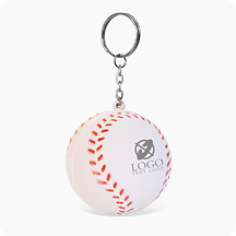 Baseball Shaped PU Stress Reliever Key Chain