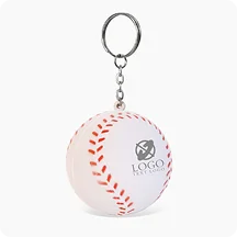Baseball Shaped PU Stress Reliever Key Chain