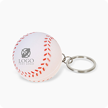 Baseball Shaped PU Stress Reliever Key Chain