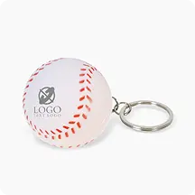 Baseball Shaped PU Stress Reliever Key Chain Baseball Shaped PU Stress Reliever Key Chain