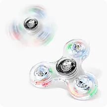 Custom Transparent LED Light Fidget Spinner Toys Custom Transparent LED Light Fidget Spinner Toys