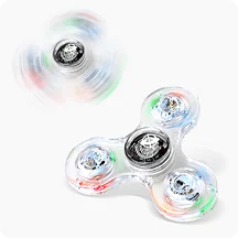 Custom Transparent LED Light Fidget Spinner Toys