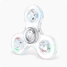 Custom Transparent LED Light Fidget Spinner Toys Custom Transparent LED Light Fidget Spinner Toys