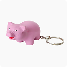 Winsome Pink Pig Stress Reliever Key Chain