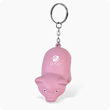 Winsome Pink Pig Stress Reliever Key Chain
